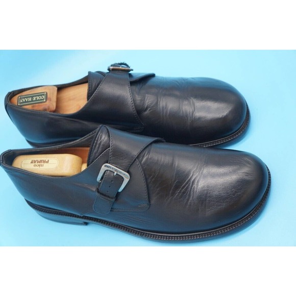 BIRKENSTOCKS FOOTPRINTS CLASSIC BLACK OXFORD MONK STRAP SIZE 45 - Picture 2 of 14